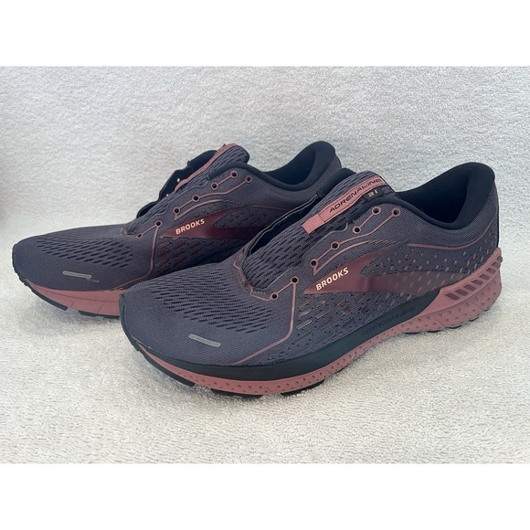 Brooks Adrenaline GTS 21 Running Shoes Gray Raspberry Women's Size 11 D No Laces - Picture 1 of 9